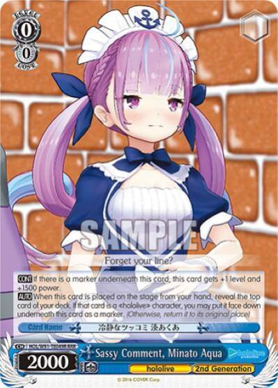 Sassy Comment Minato Aqua RRR HOL/W91-TE049R RRR hololive production Card