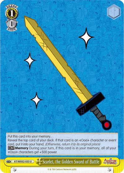 Scarlet the Golden Sword of Battle AT/WX02-033 U Adventure Time Card