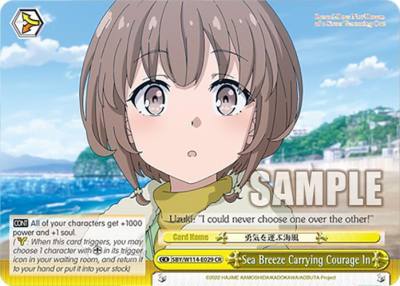 Sea Breeze Carrying Courage In SBY/W114-E029 CR Rascal Does Not Dream Series Card