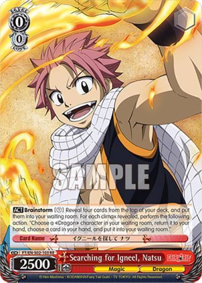 Searching for Igneel Natsu FT/EN-S02-103 R RE Fairy Tail Chronicle Set Card