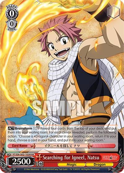 Searching for Igneel Natsu RRR FT/EN-S02-103R RRR RE Fairy Tail Chronicle Set Card