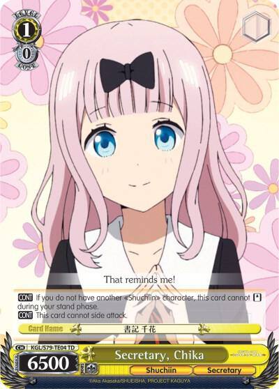 Secretary Chika KGL/S79-TE04 TD Kaguya-sama: Love is War Card