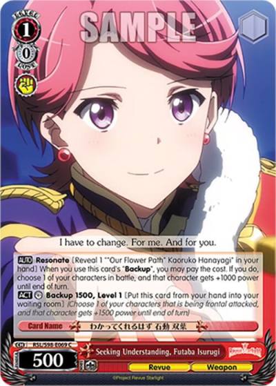 Seeking Understanding Futaba Isurugi RSL/S98-E069 C Revue Starlight The Movie Card