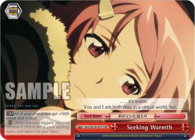 Seeking Warmth SAO/S20-E072 RE Sword Art Online Chronicle Set Card