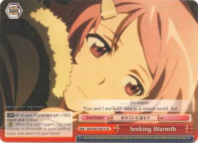 Seeking Warmth SAO/S47-E073 CR Sword Art Online Re: Edit Card