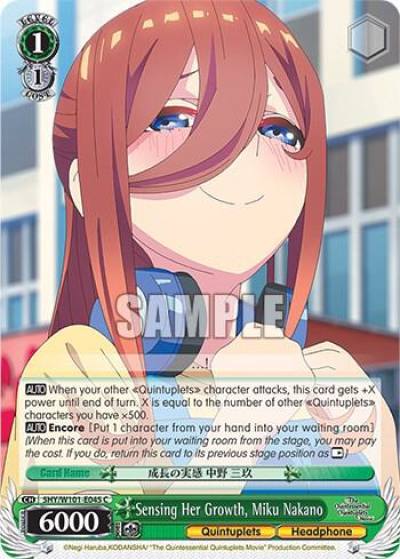 Sensing Her Growth Miku Nakano 5HY/W101-E045 C The Quintessential Quintuplets Movie Card