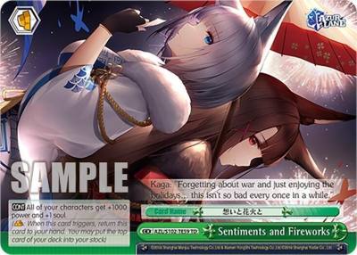 Sentiments and Fireworks AZL/S102-TE59 TD Azur Lane Card