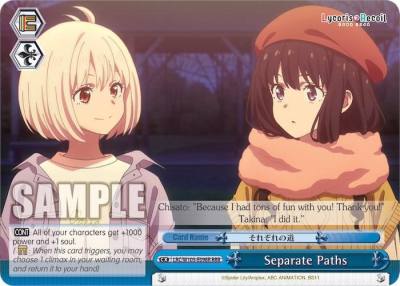 Separate Paths RRR LRC/W105-E098R RRR Lycoris Recoil Card