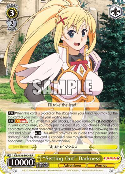 Setting Out Darkness KS/W55-E004 RR KonoSuba 2 Card