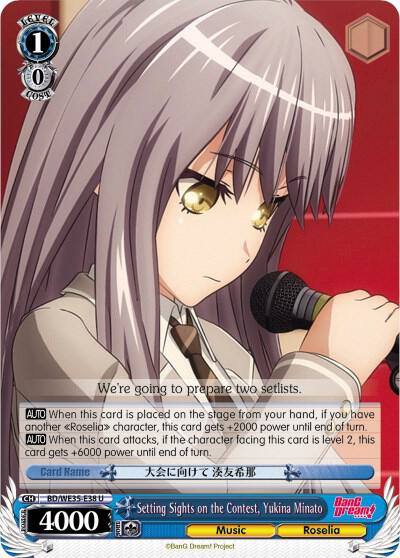 Setting Sights on the Contest Yukina Minato Parallel Foil BD/WE35-E38 U Poppin’Party x Roselia Card