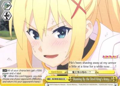 Shaming By the Devil Kings Army KS/W49-E033 CC KonoSuba Card