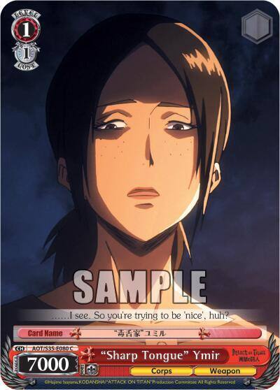 Sharp Tongue Ymir AOT/S35-E080 C Attack on Titan Card