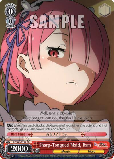 Sharp Tongued Maid Ram RZ/S46-TE24 TD Re:ZERO Card