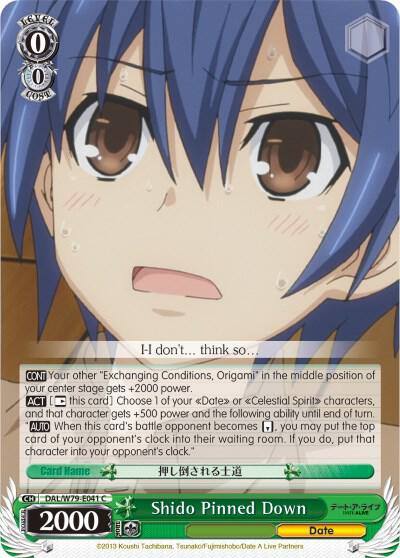 Shido Pinned Down DAL/W79-E041 C Date A Live Card