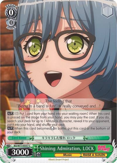 Shining Admiration LOCK BD/W73-E037 C BanG Dream! Vol.2 Card