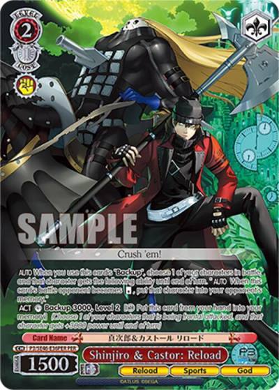 Shinjiro and Castor Reload PER P3/SE46-E36PERPER Persona 3 Reload Premium Booster Card