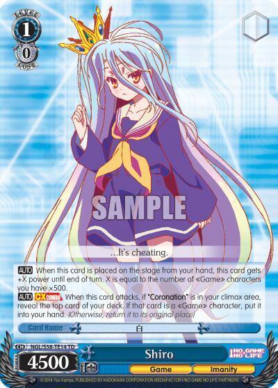 Shiro NGL/S58-TE14 TD No Game No Life Card