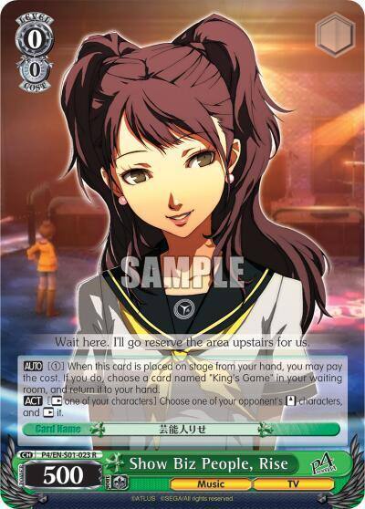 Show Biz People Rise P4/EN-S01-023 R Persona 4 ver.E Card
