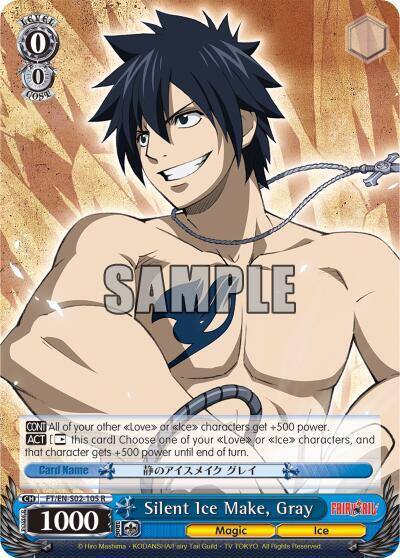 Silent Ice Make Gray FT/EN-S02-105 R Fairy Tail ver.E Card