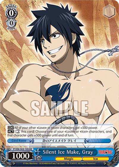 Silent Ice Make Gray FT/EN-S02-105 R RE Fairy Tail Chronicle Set Card