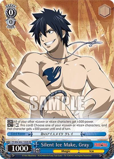 Silent Ice Make Gray RRR FT/EN-S02-105R RRR RE Fairy Tail Chronicle Set Card