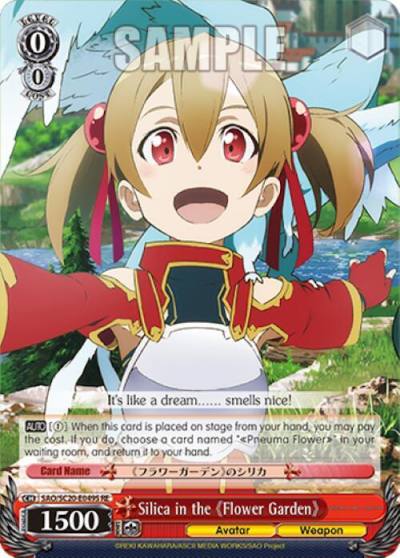Silica in the Flower Garden SR SAO/SC20-E049S RE Sword Art Online Chronicle Set Card