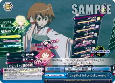 Simplified Full Control Encounter LH/SE20-E50 CC LOG HORIZON Card