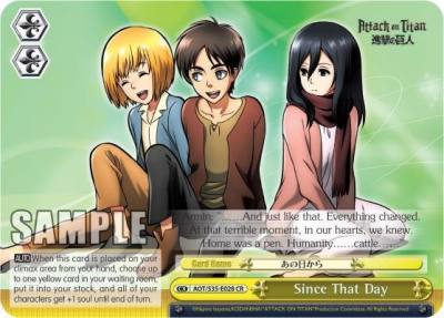 Since That Day AOT/S35-E028 CR Attack on Titan Card