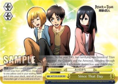 Since That Day RRR AOT/S35-E028R RRR Attack on Titan Card