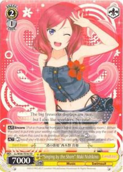 Singing by the Shore Maki Nashino LL/W36-TE16 TD Love Live! Vol. 2 Card