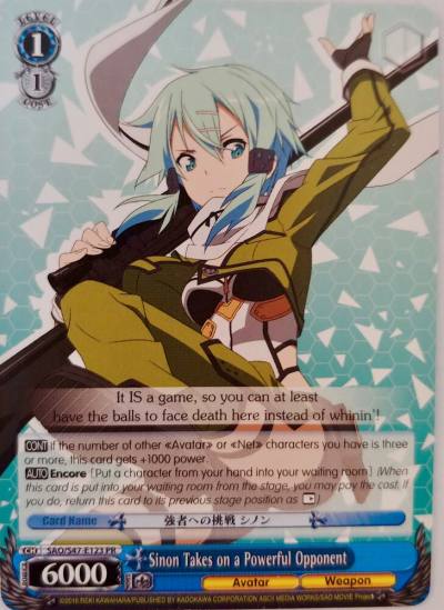 Sinon Takes on a Powerful Opponent SAO S47 E123 PR SAO/S47-E123 PR Sword Art Online Re: Edit Card