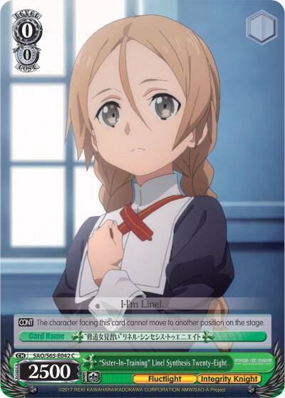 Sister In Training Linel Synthesis Twenty Eight SAO/S65-E042 C Sword Art Online -Alicization- Card
