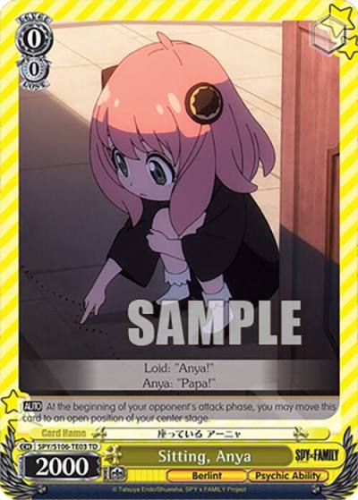 Sitting Anya SPY/S106-TE03 TD SPY x FAMILY Card