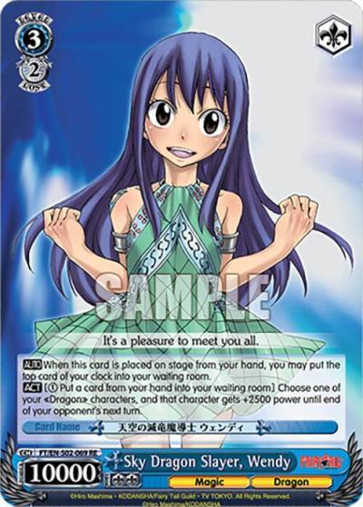 Sky Dragon Slayer Wendy FT/EN-S02-069 RR RE Fairy Tail Chronicle Set Card