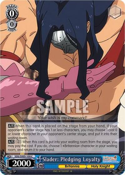 Slader Pledging Loyalty SDS/SX05-100 C The Seven Deadly Sins: Revival of The Commandments Card