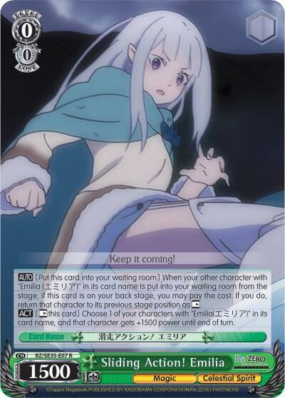 Sliding Action Emilia RZ/SE35-E07 R Re:ZERO: The Frozen Bond Card