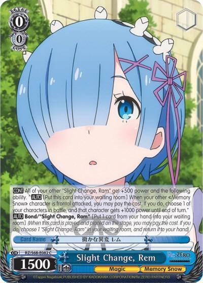 Slight Change Rem RZ/S68-E082 C Re:ZERO Memory Snow Card