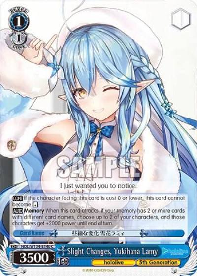 Slight Changes Yukihana Lamy HOL/W104-E140 C hololive production Vol.2 Card