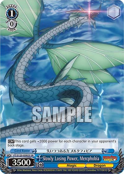 Slowly Losing Power, Mercphobia (SR) FT/S120-E092S SR FAIRY TAIL 100 YEARS QUEST Weiss Schwarz card