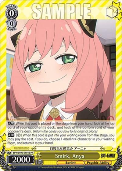 Smirk Anya Foil SPY/S106-E101S PR SPY x FAMILY Card