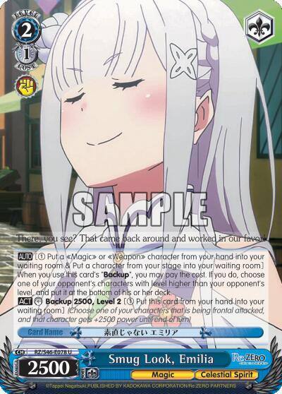 Smug Look Emilia RZ/S46-E078 U Re:ZERO Card