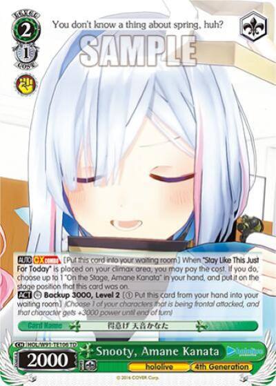 Snooty Amane Kanata HOL/W91-TE106 TD hololive production Card