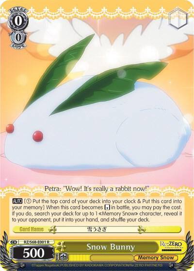Snow Bunny RZ/S68-E001 R Re:ZERO Memory Snow Card