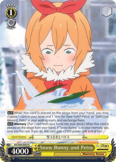 Snow Bunny and Petra RZ/S68-E003 R Re:ZERO Memory Snow Card