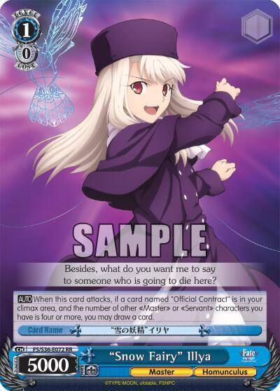 Snow Fairy Illya FS/S36-E072 RR Fate/stay night [Unlimited Blade Works] Vol. II Card