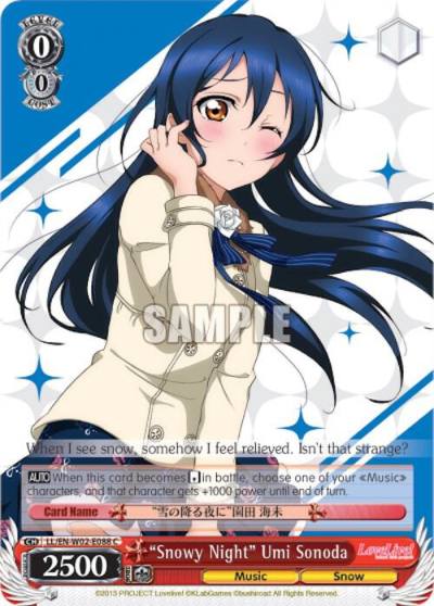 Snowy Night Umi Sonoda LL/EN-W02-E088 C Love Live! DX Vol.2 Card