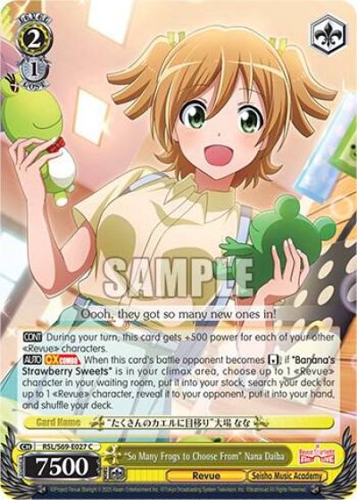So Many Frogs to Choose From Nana Daiba RSL/S69-E027 C Revue Starlight -Re LIVE- Card