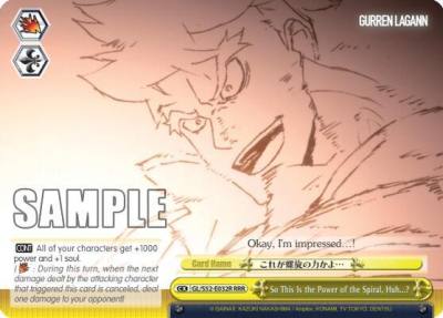 So This Is the Power of the Spiral Huh RRR GL/S52-E032R Gurren Lagann Card