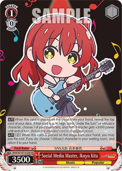 Social Media Master Ikuyo Kita BTR/W107-E104 PR BOCCHI THE ROCK! Card