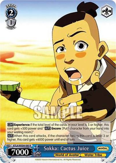 Sokka Cactus Juice ATLA/WX04-085 R Avatar: The Last Airbender Card